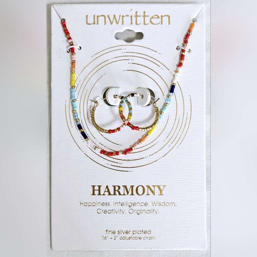 Unwritten Harmony Multicolor Beaded Necklace Set